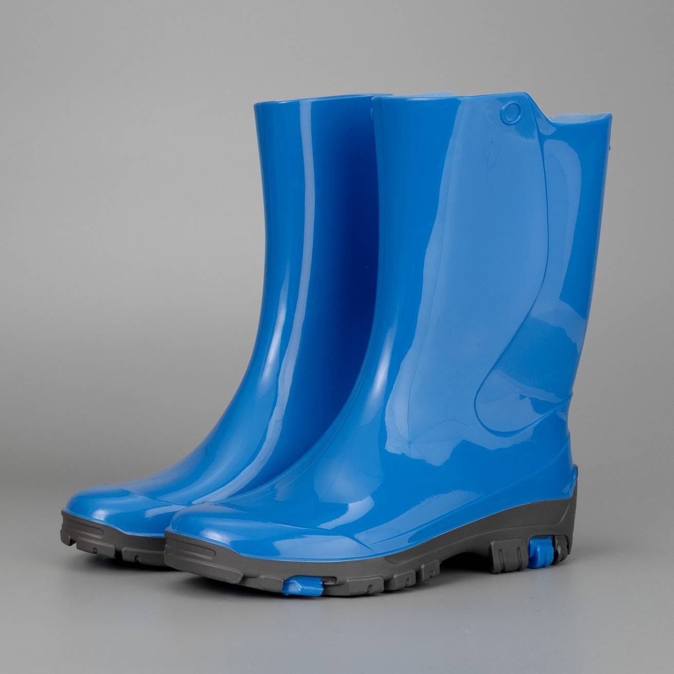 Детские резиновые сапожки Nordman Rain с вкладышем голубые - фото 1