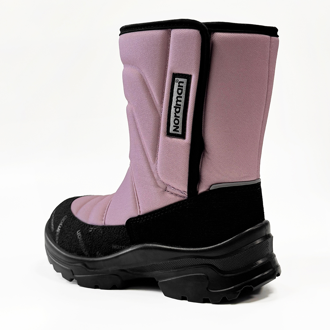 Зимние детские сапоги Nordman Lumi  на липучке светло-розовые - фото 2