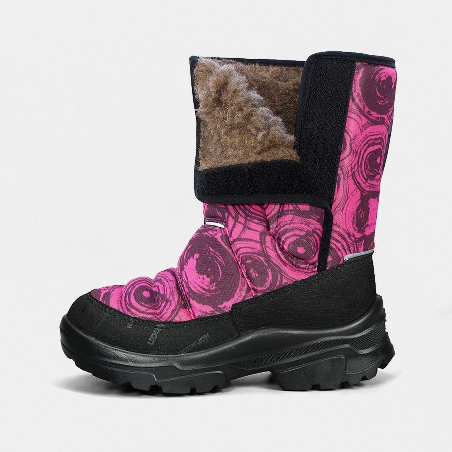 Зимние детские сапоги Nordman Lumi  на липучке KRUGI PINK - фото 6