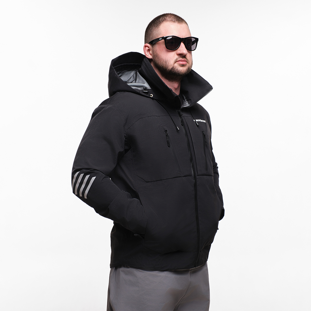 Куртка Jack-3 мембранная с капюшоном цвет чёрный - фото 1