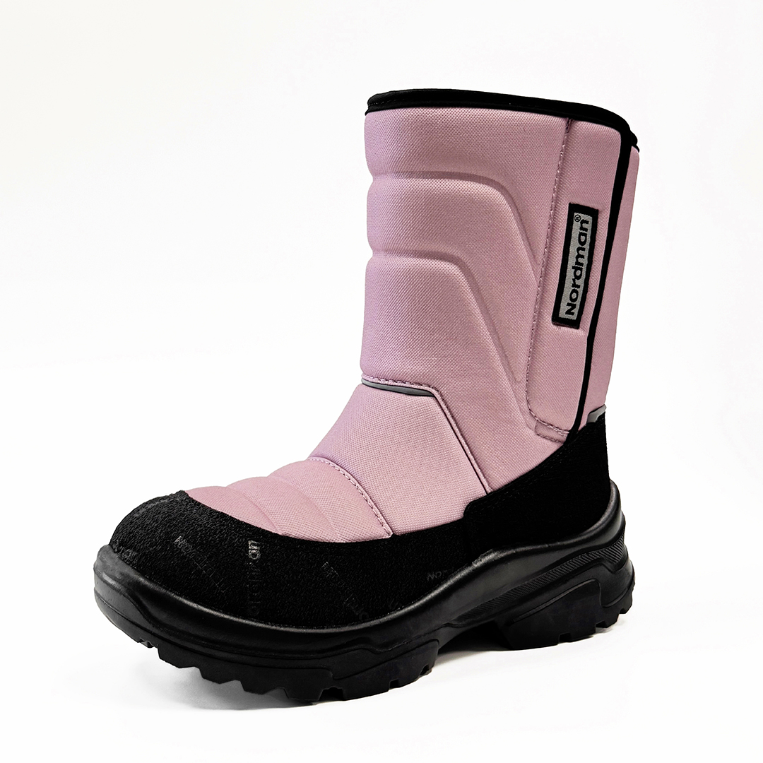 Зимние детские сапоги Nordman Lumi  на липучке светло-розовые - фото 5