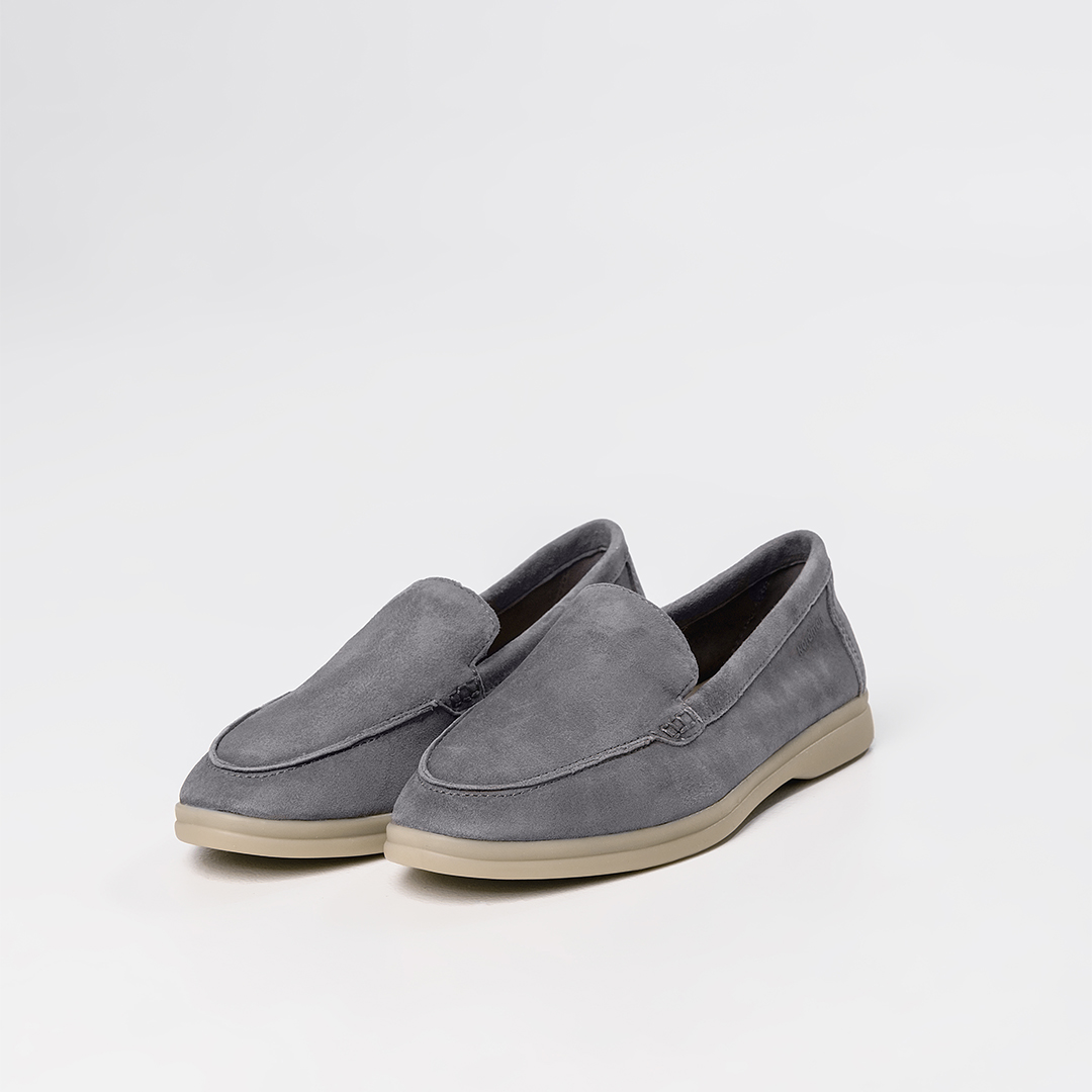 Женские лоферы цвет серый - фото 3