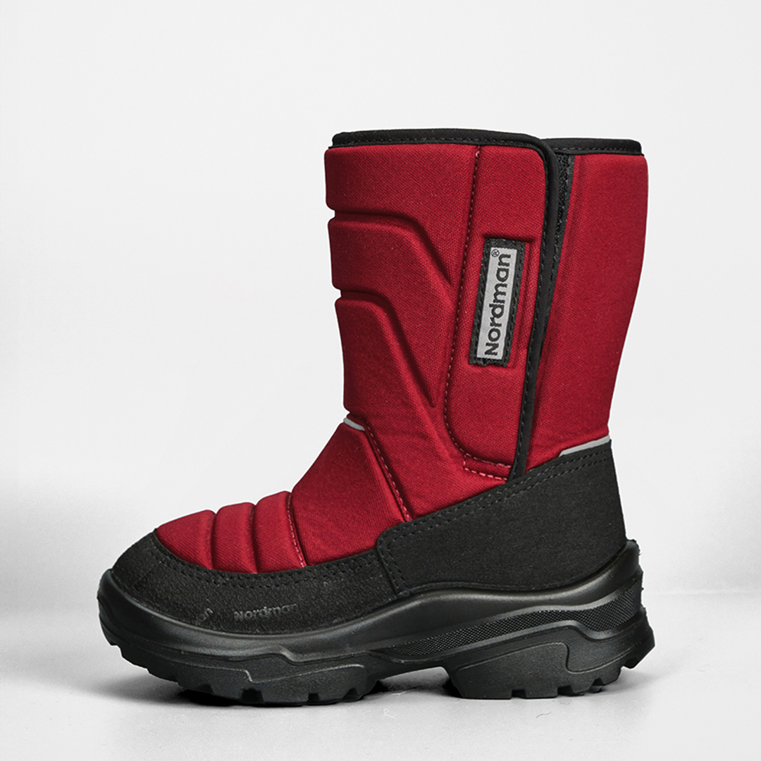 Зимние детские сапоги Nordman Lumi на липучке бордовые - фото 3