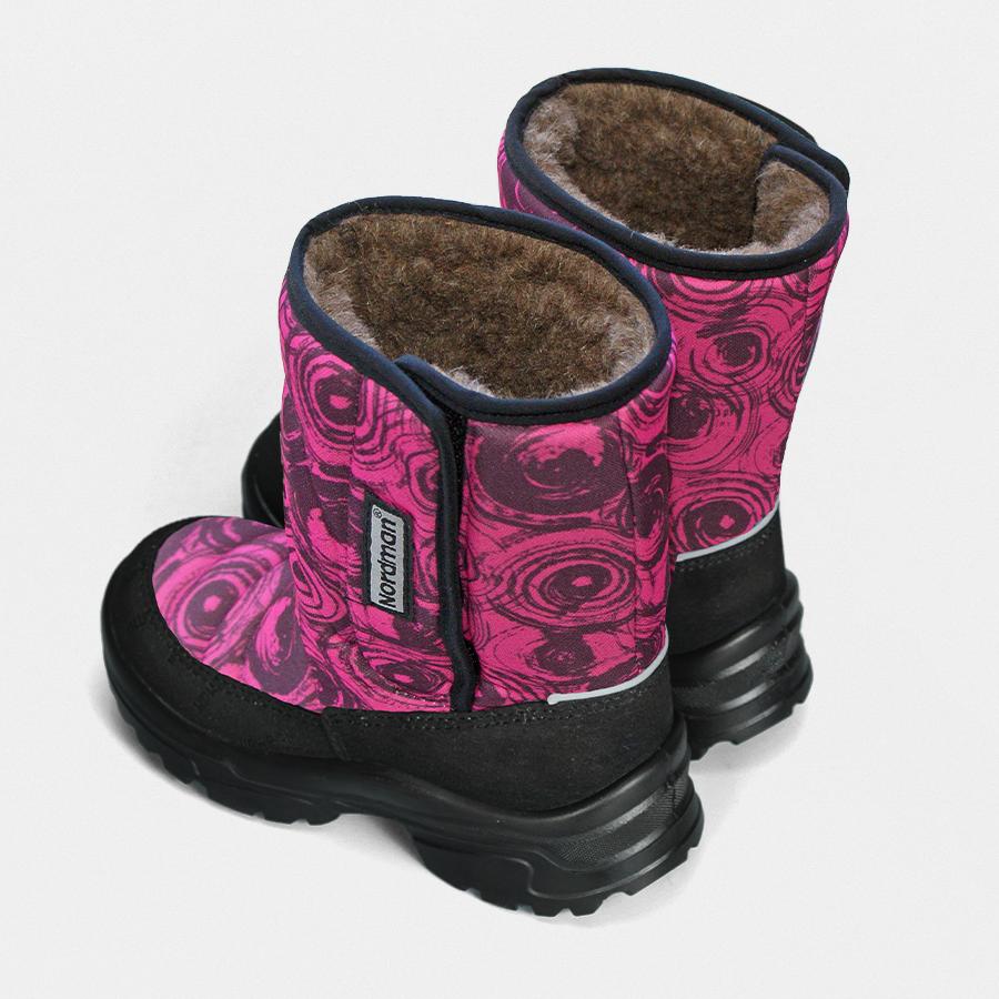 Зимние детские сапоги Nordman Lumi  на липучке KRUGI PINK - фото 3