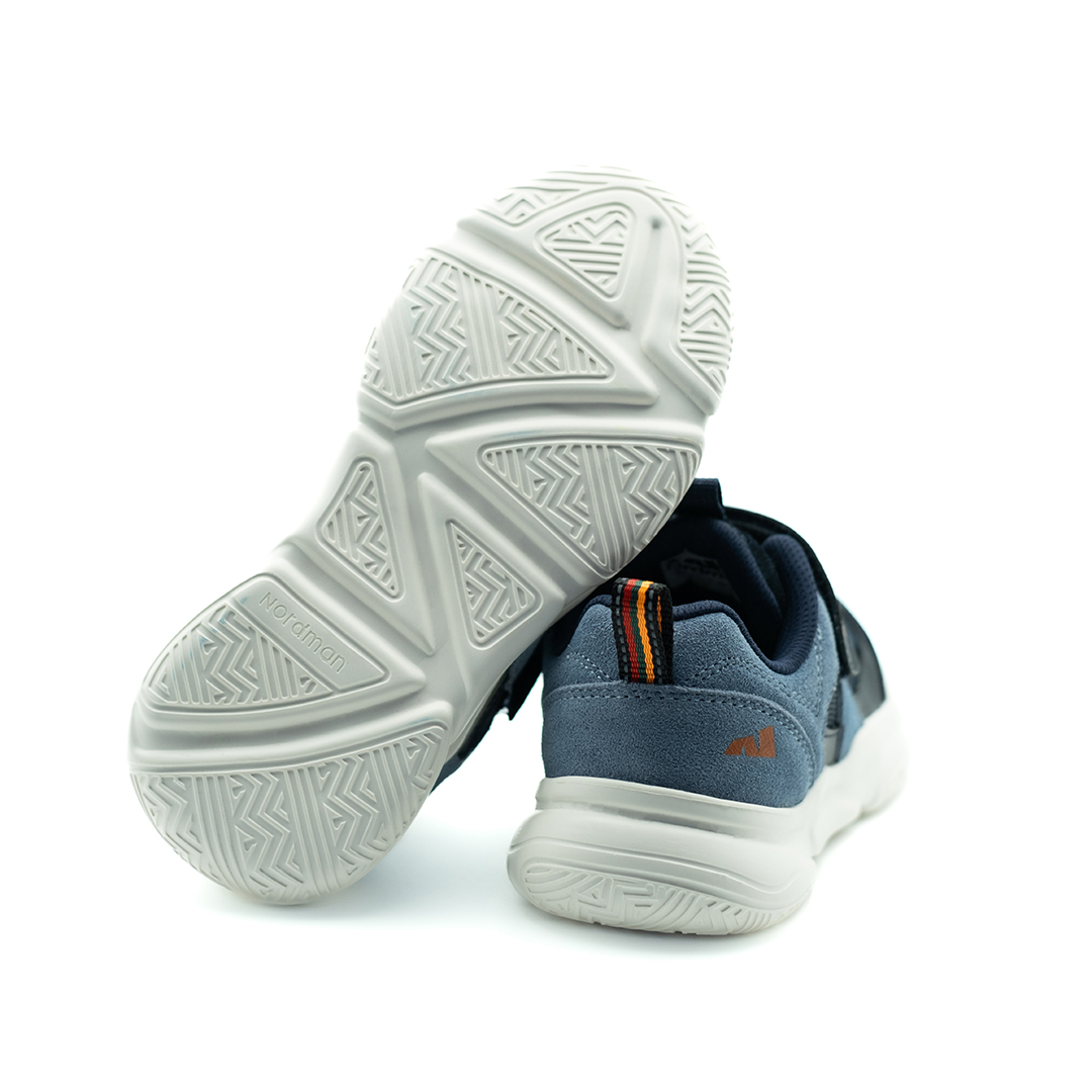 Детские кроссовки из натуральной кожи темно-синие - фото 6