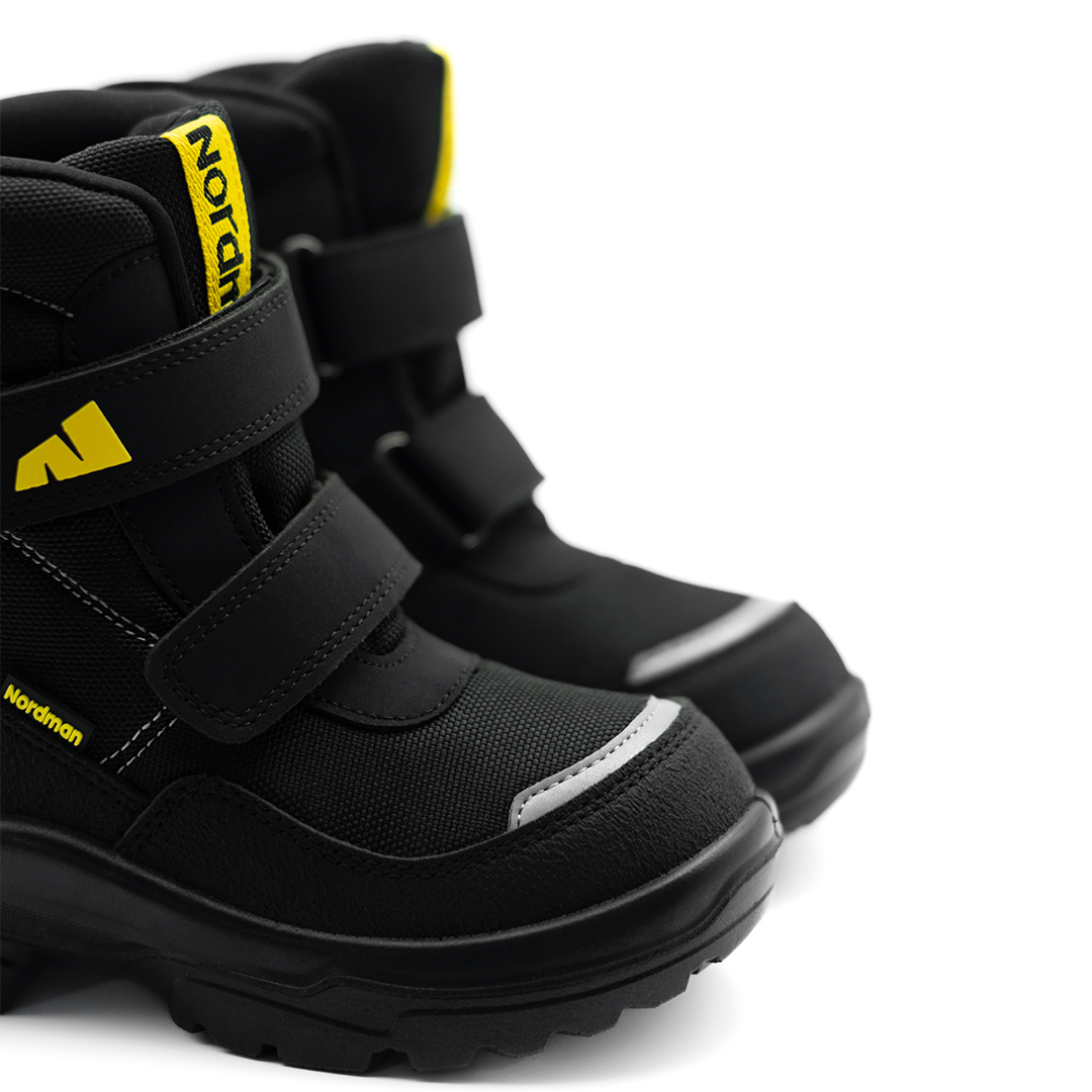 Детские зимние ботинки Cosmo на двух липучках черные - фото 2