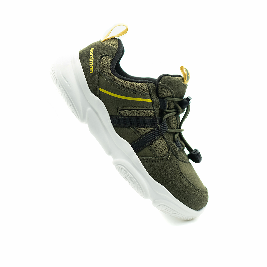 Детские кроссовки из натуральной кожи цвет хаки - фото 5