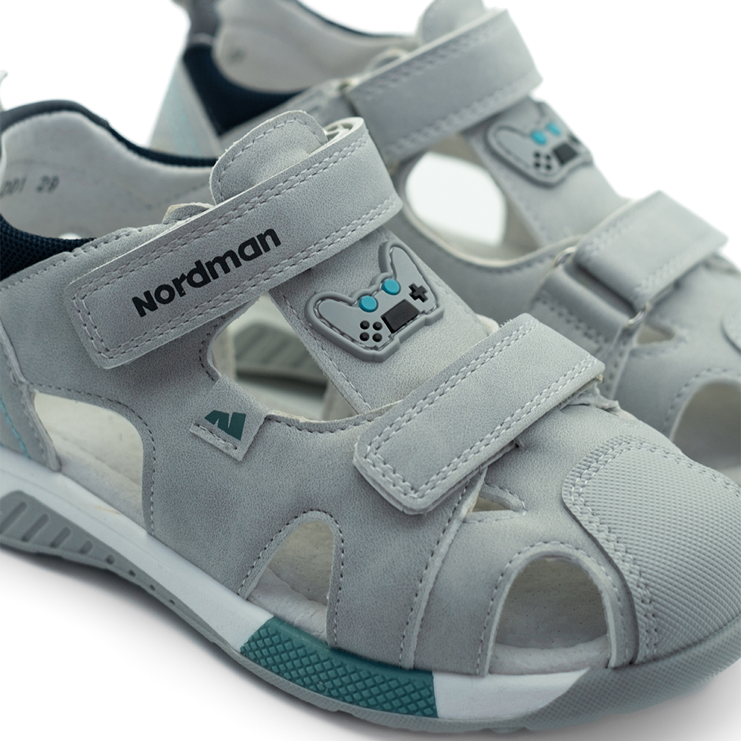 Сандалики детские Nordman Boom серые - фото 2
