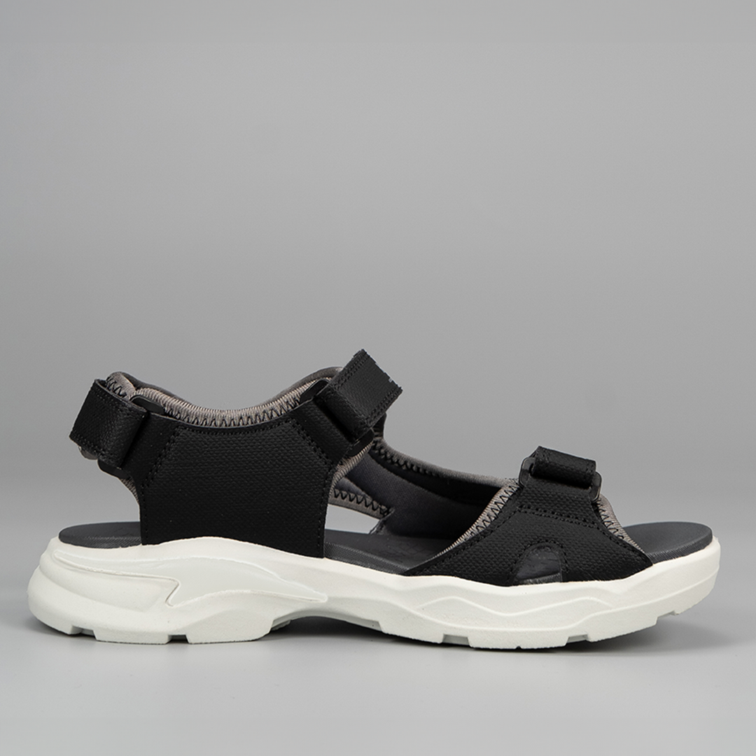 Детские летние сандалии чёрно-серые - фото 9