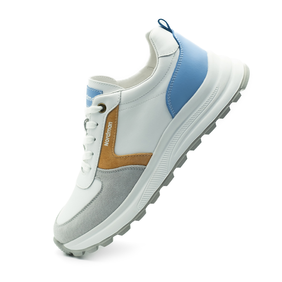 Кроссовки Nordman женские белые c серым - фото 6