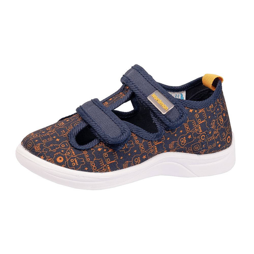 Тапочки детские Nordman Stars синие c принтом - фото 3