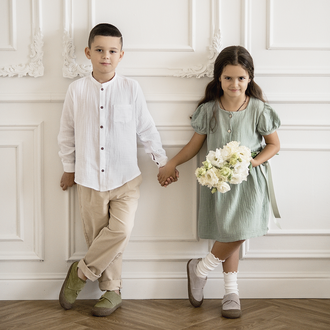 Полуботинки Nordman на двух застежках цвет хаки - фото 3