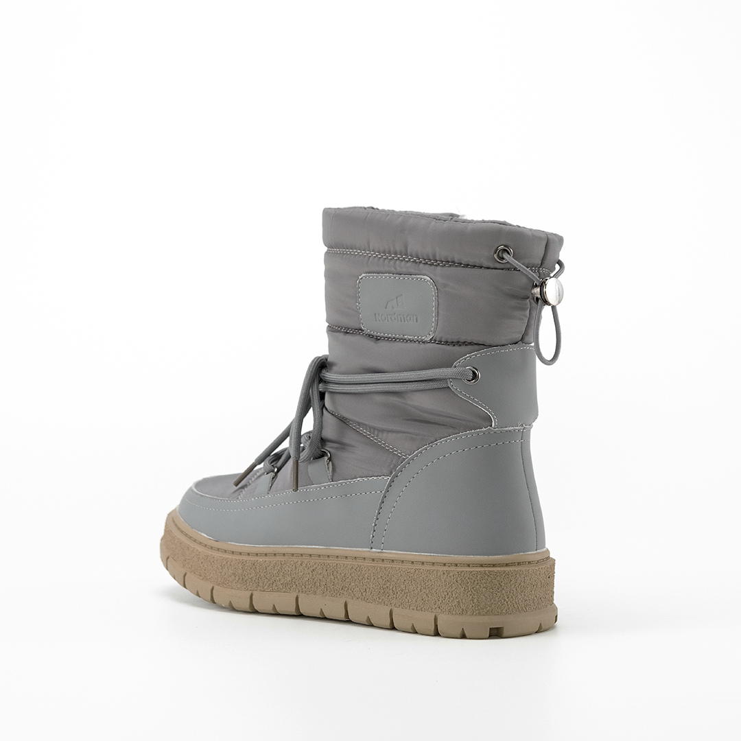 Nordman дутики со шнурком-завязкой цвет серый - фото 8