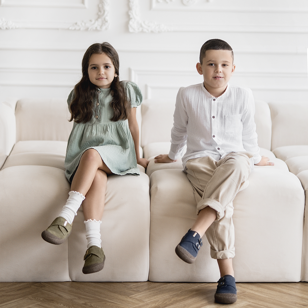 Полуботинки Nordman на двух застежках цвет темно-синий - фото 2