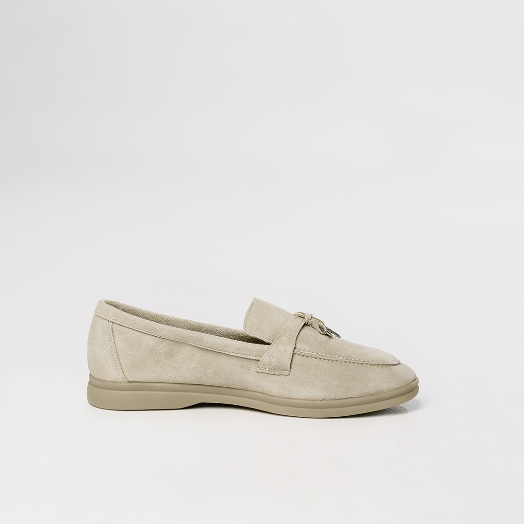 Женские лоферы цвет бежевый - фото 6