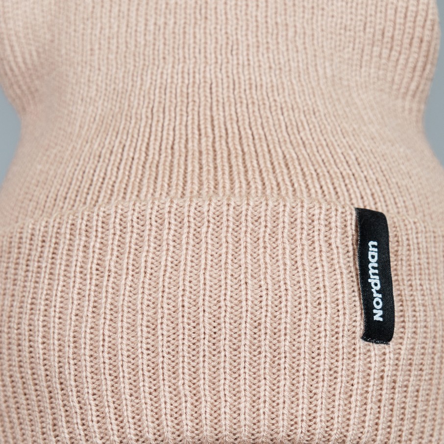 Шапка вязаная Nordman цвет бежевый - фото 4