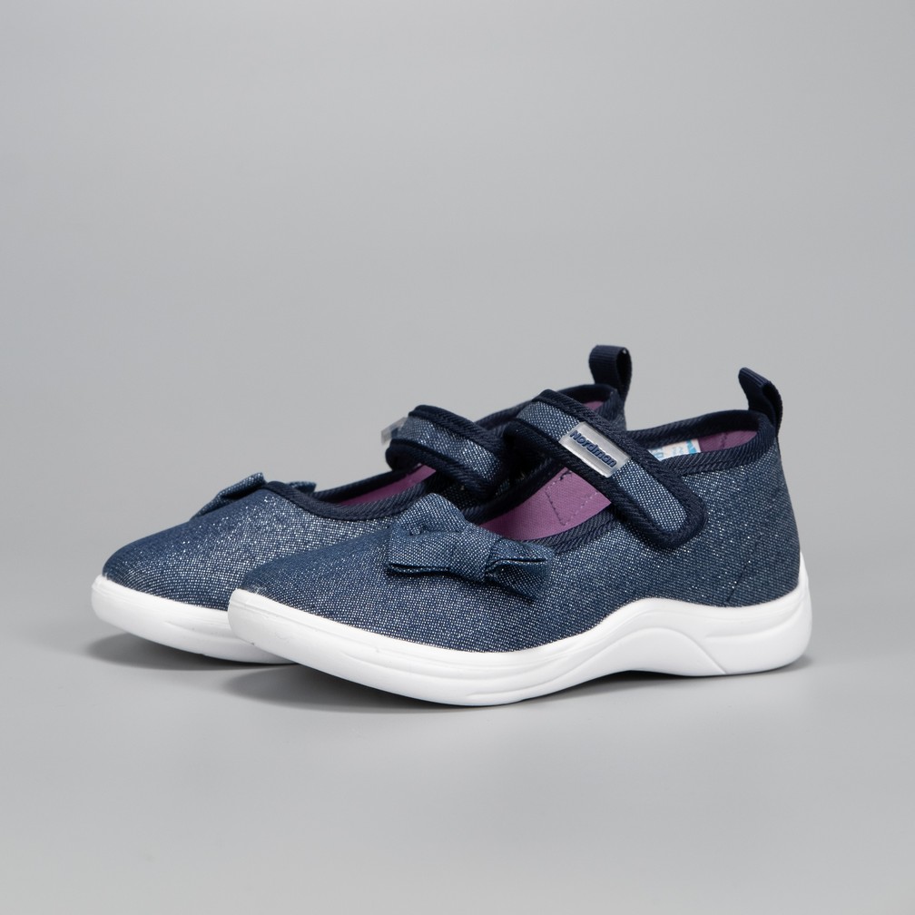 Тапочки детские Nordman Stars синий с блестками - фото 2