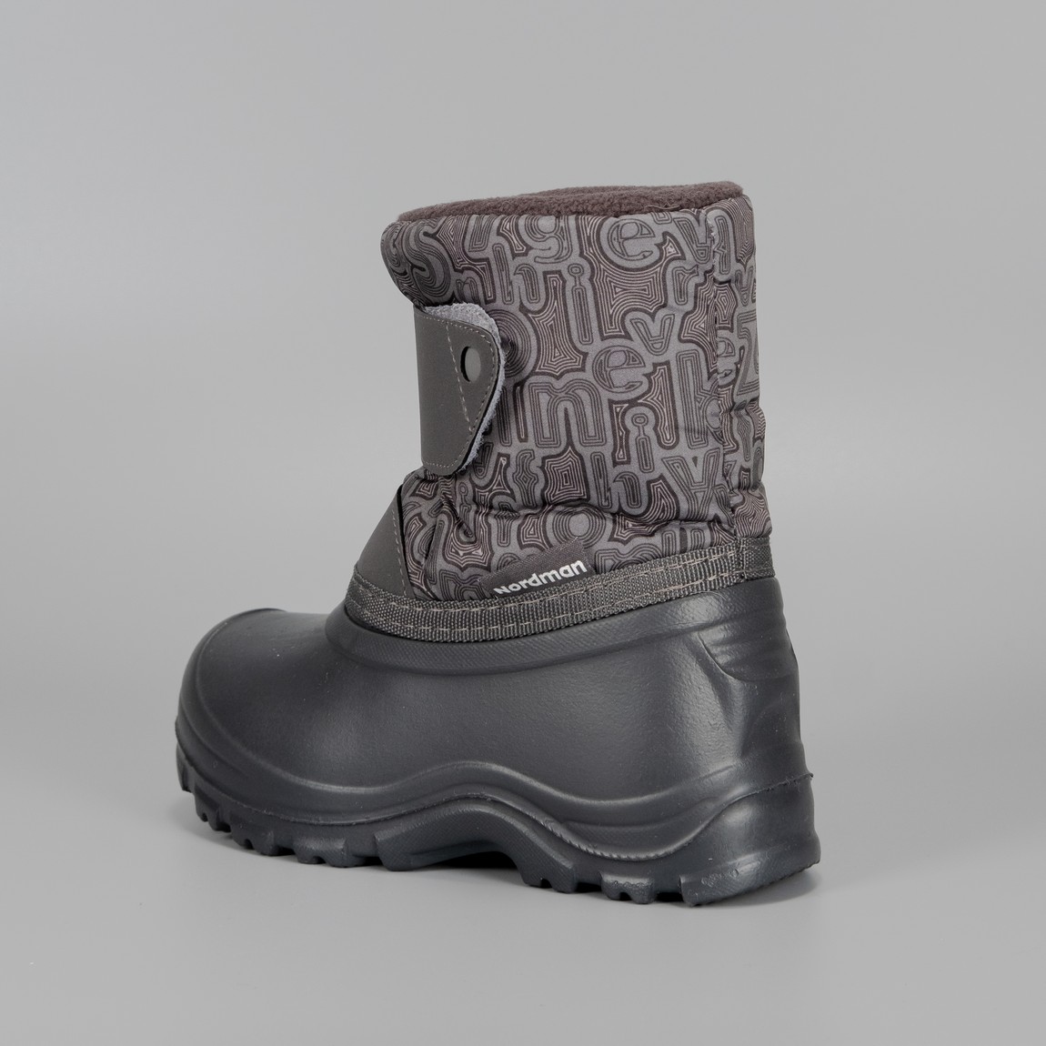 Сноубутсы Nordman Joy из ЭВА на липучке серые с серой подошвой - фото 5