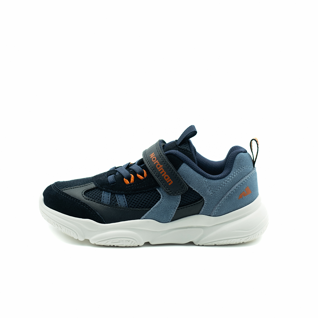 Детские кроссовки из натуральной кожи темно-синие - фото 5