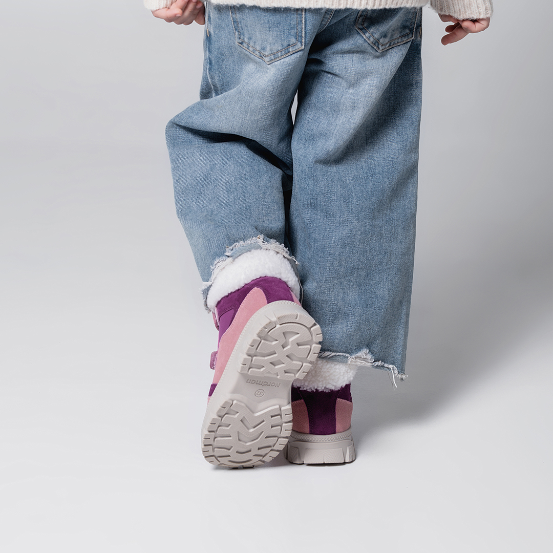 Ботинки Nordman зимние на двух липучках цвет розовый - фото 4