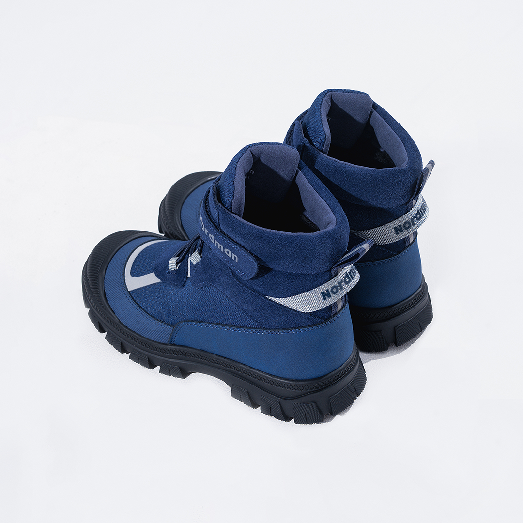 Ботинки Nordman зимние на липучке и шнурках цвет синий - фото 6