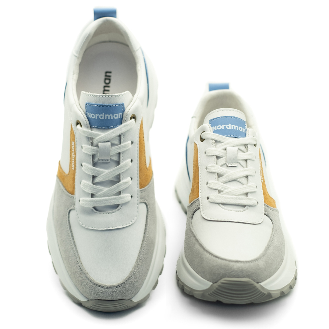 Кроссовки Nordman женские белые c серым - фото 2