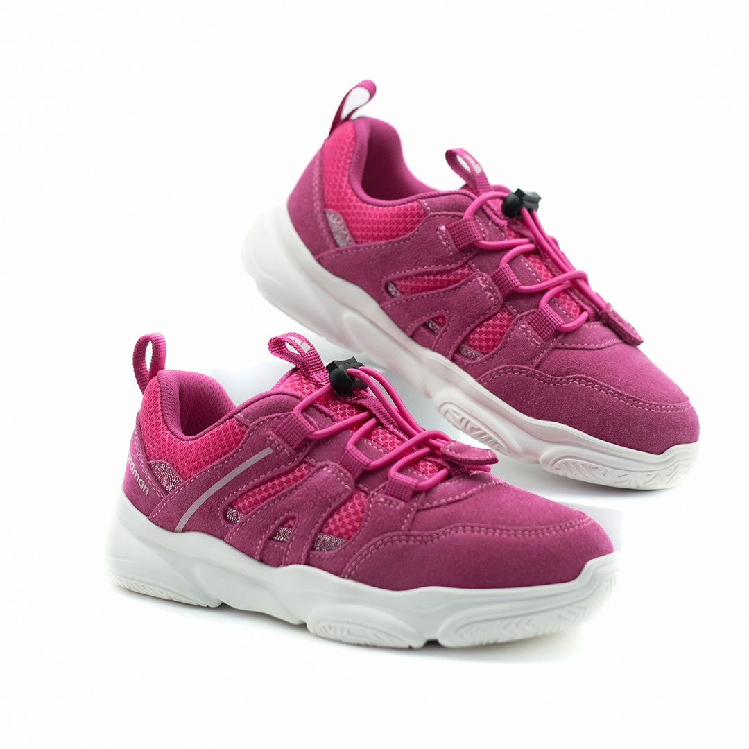 Детские кроссовки из натуральной кожи розовые - фото 1