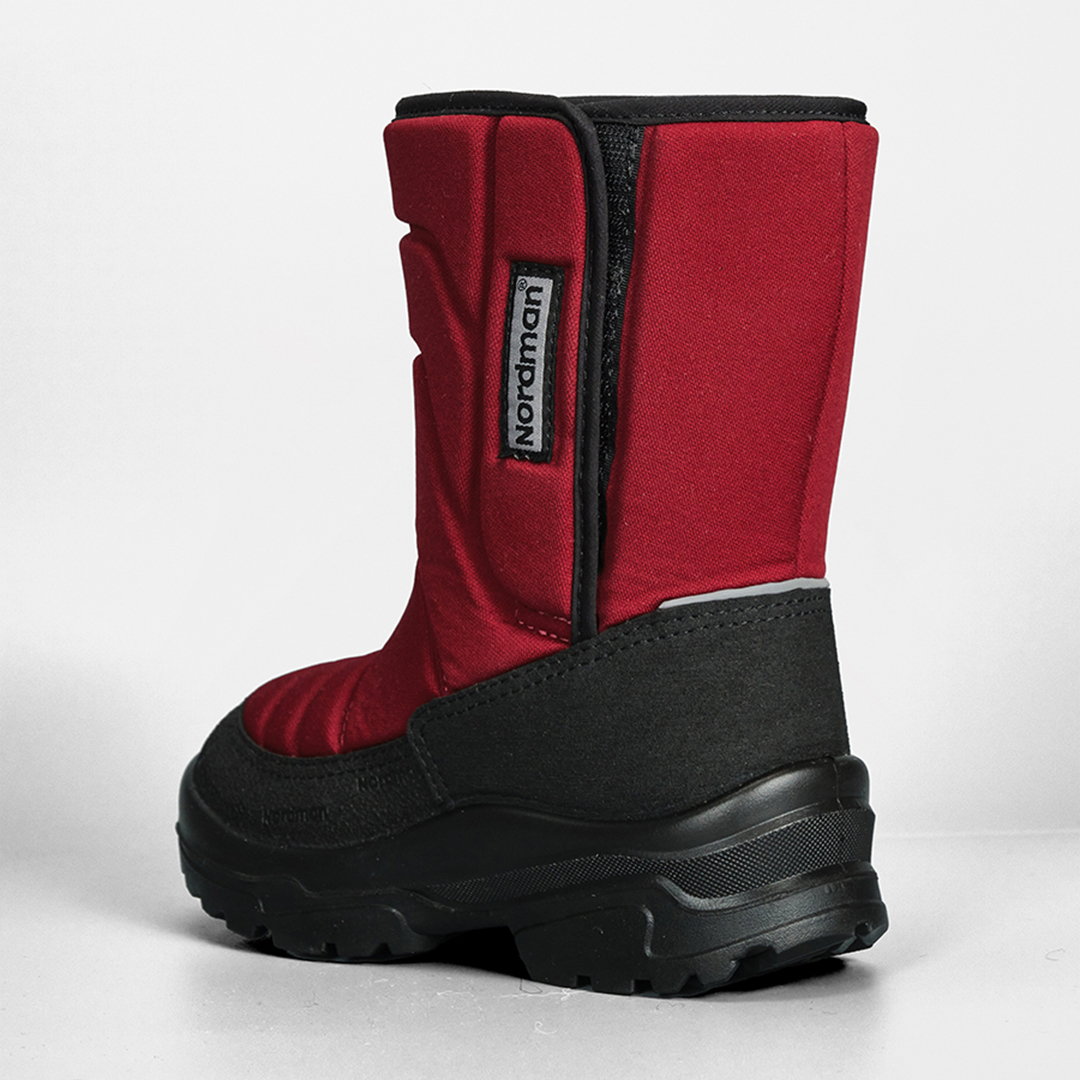 Зимние детские сапоги Nordman Lumi на липучке бордовые - фото 4