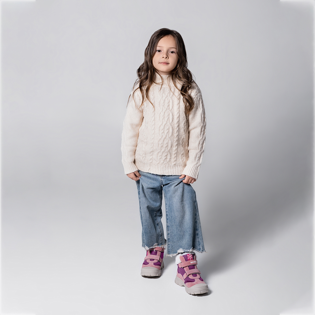 Ботинки Nordman зимние на двух липучках цвет розовый - фото 3