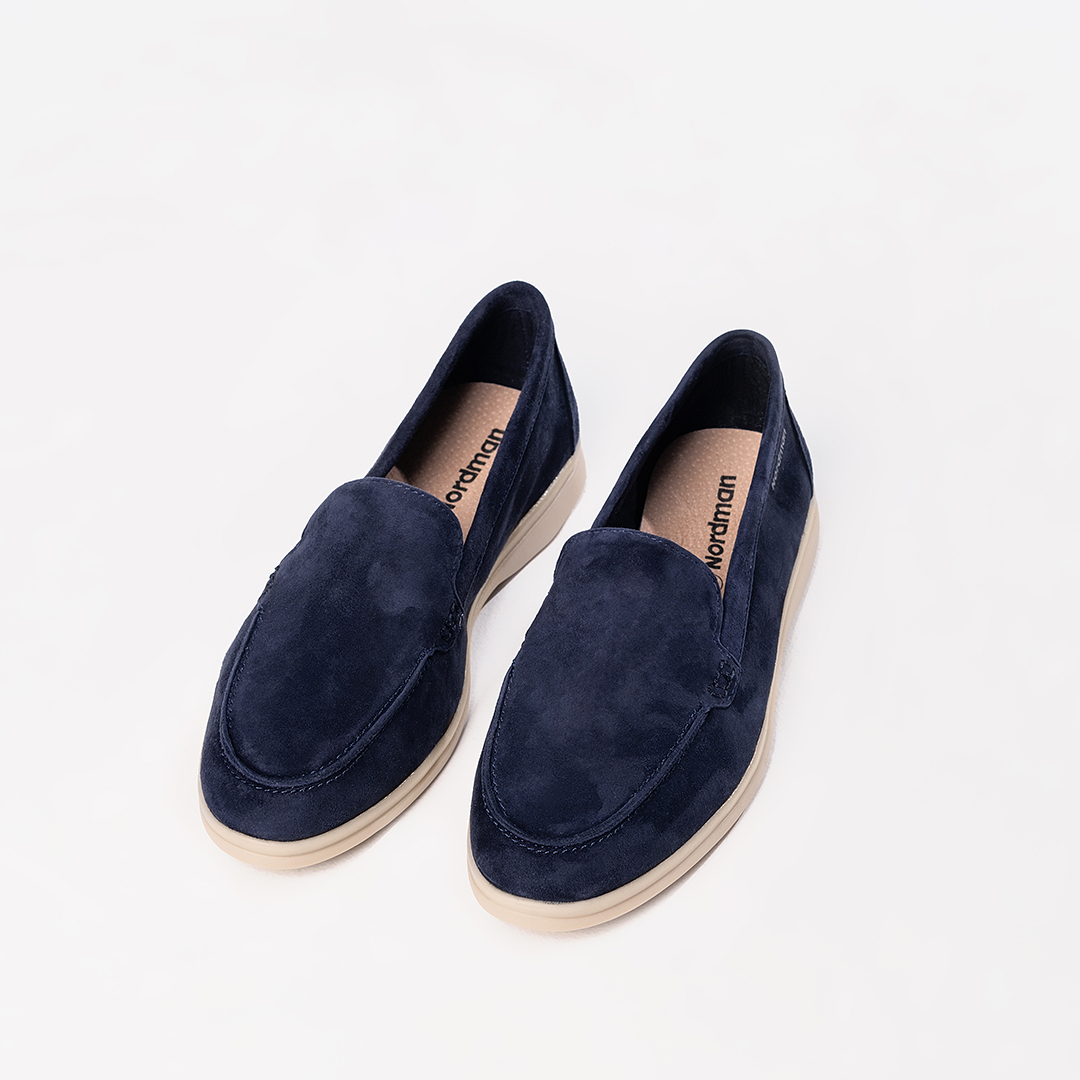 Женские лоферы цвет синий - фото 4