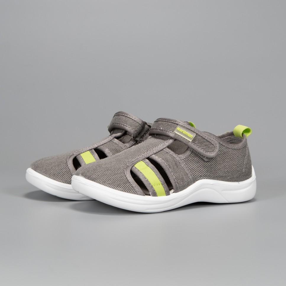 Тапочки детские Nordman Stars серые - фото 2