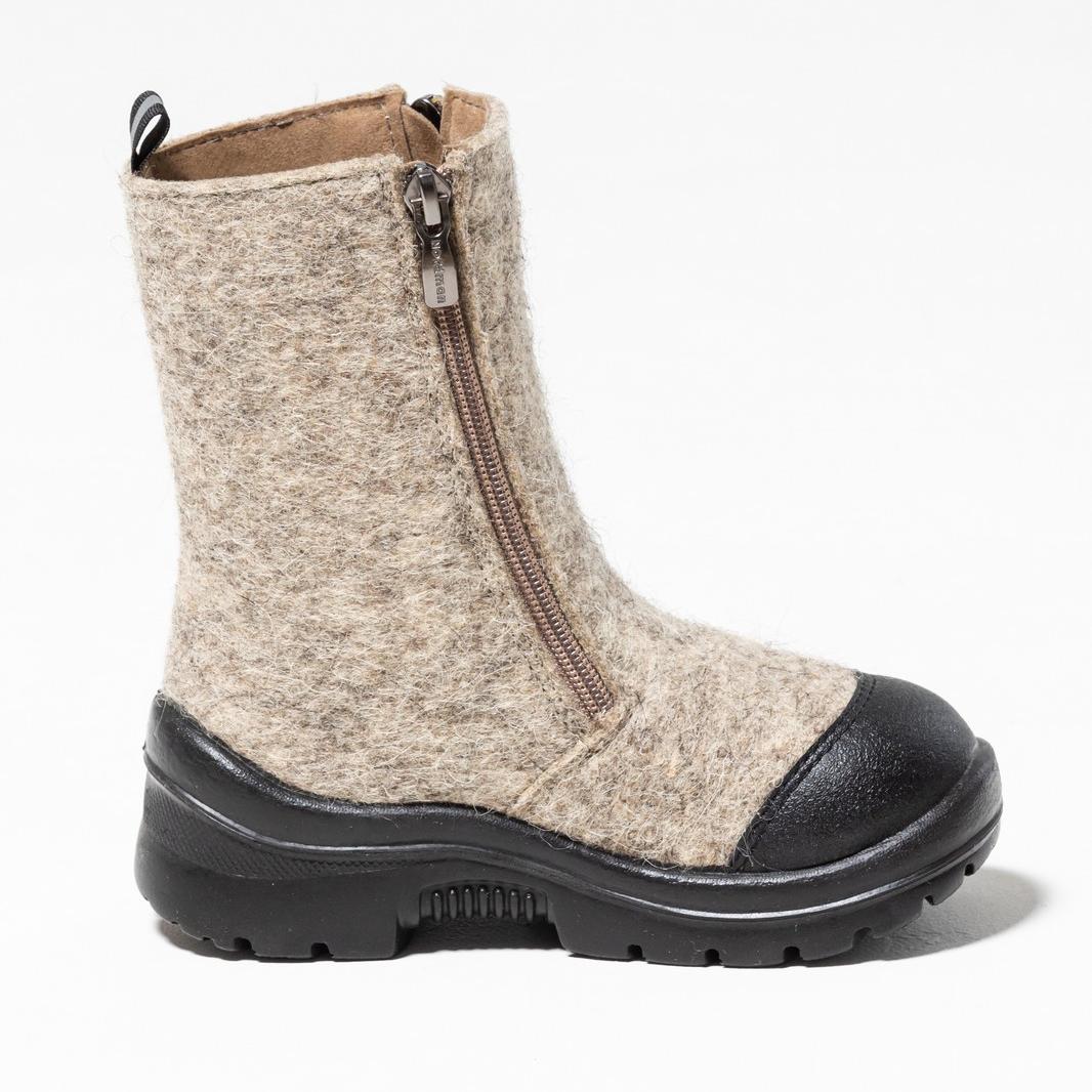 Валенки Nordman на двух молниях с кожаным носом темно-серые - фото 8