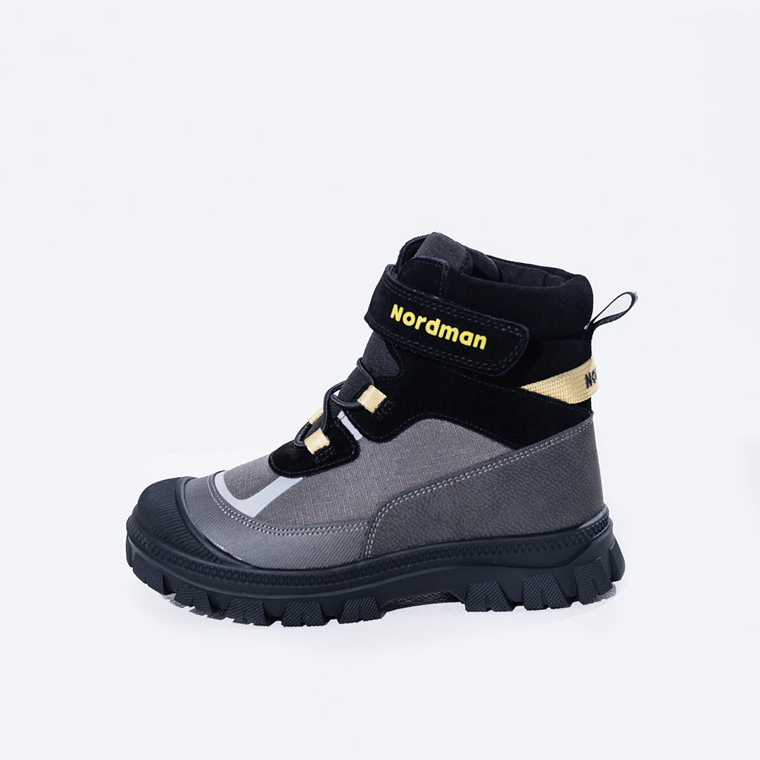Ботинки Nordman зимние на липучке и шнурках цвет серый - фото 8