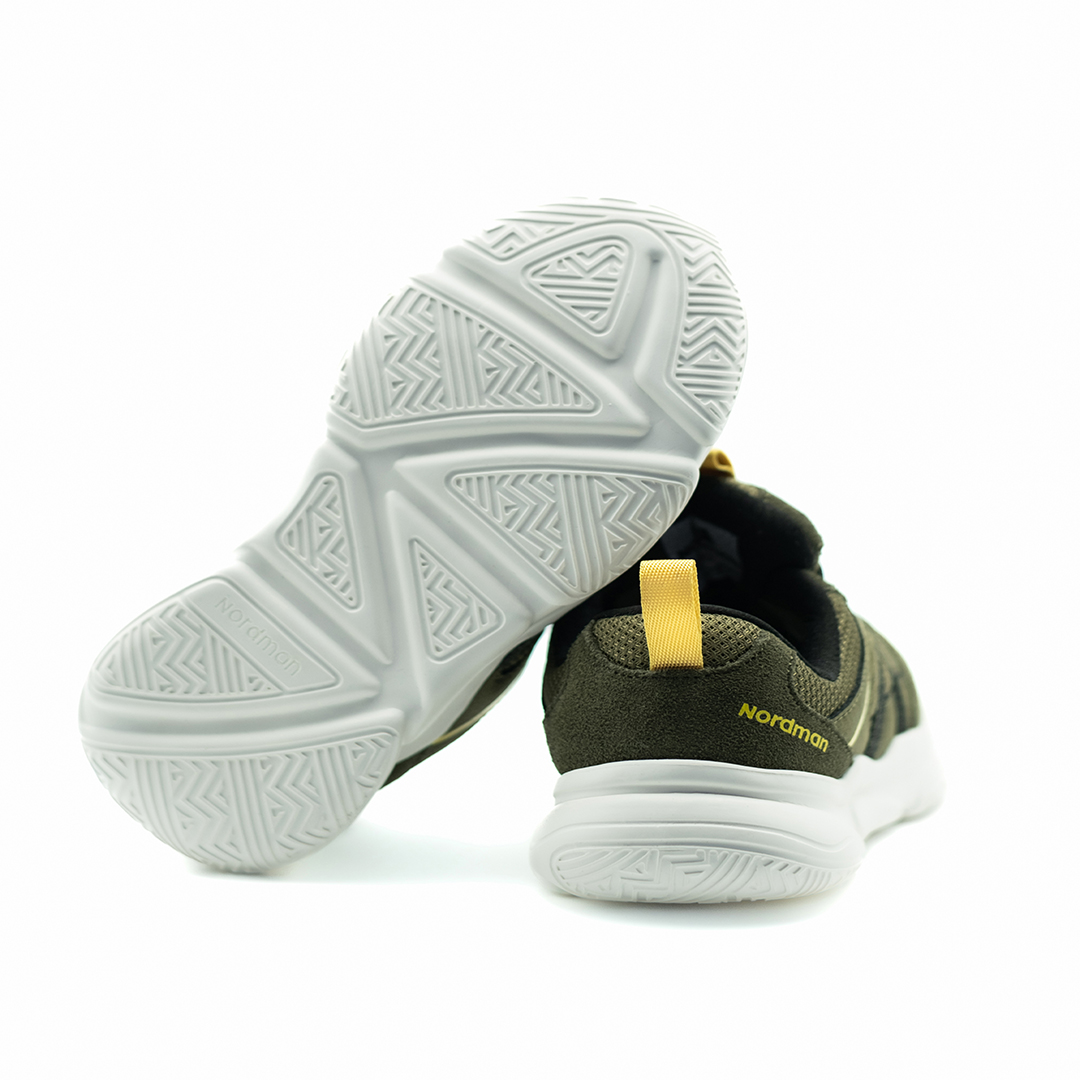 Детские кроссовки из натуральной кожи цвет хаки - фото 6