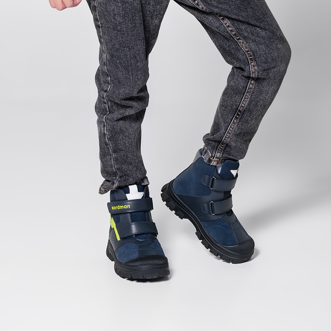 Ботинки Nordman зимние на двух липучках цвет синий - фото 2