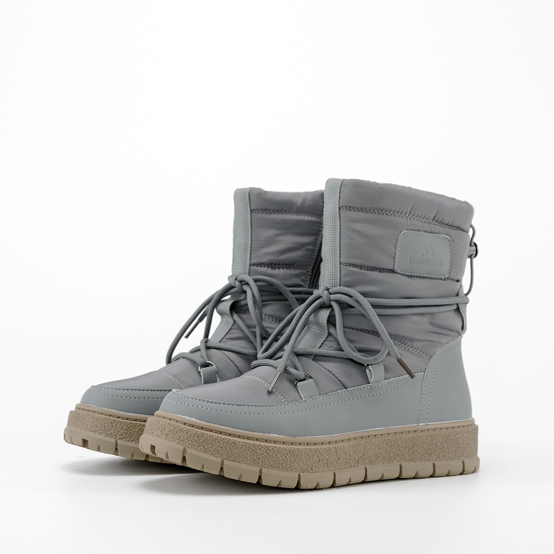 Nordman дутики со шнурком-завязкой цвет серый - фото 4