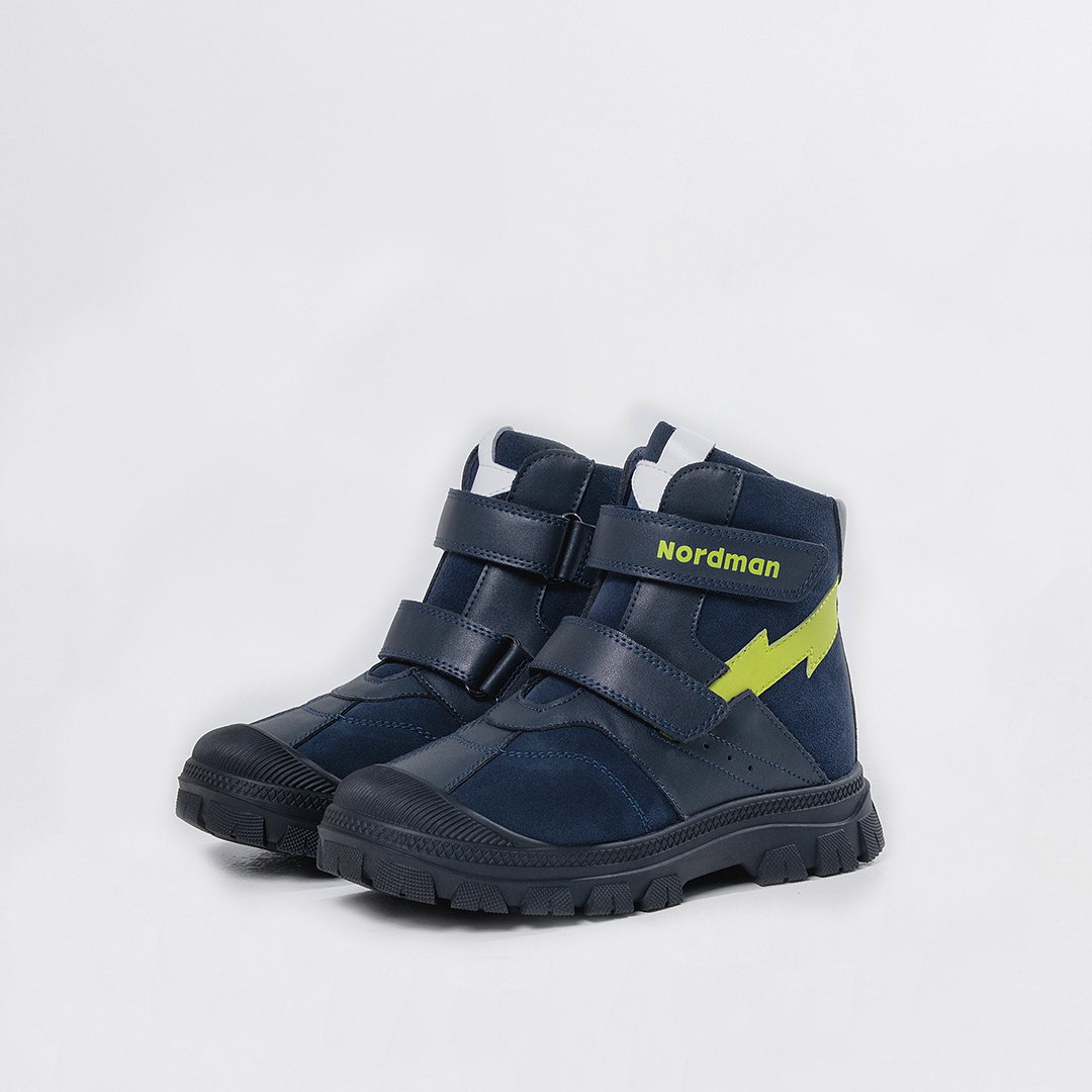 Ботинки Nordman зимние на двух липучках цвет синий - фото 5
