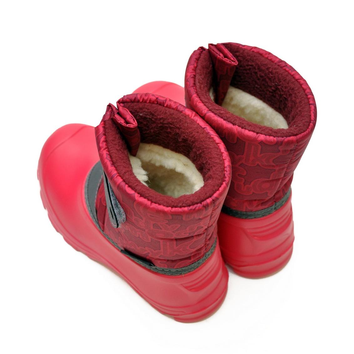 Сноубутсы Nordman Joy из ЭВА на липучке малиновые принт/красный - фото 5