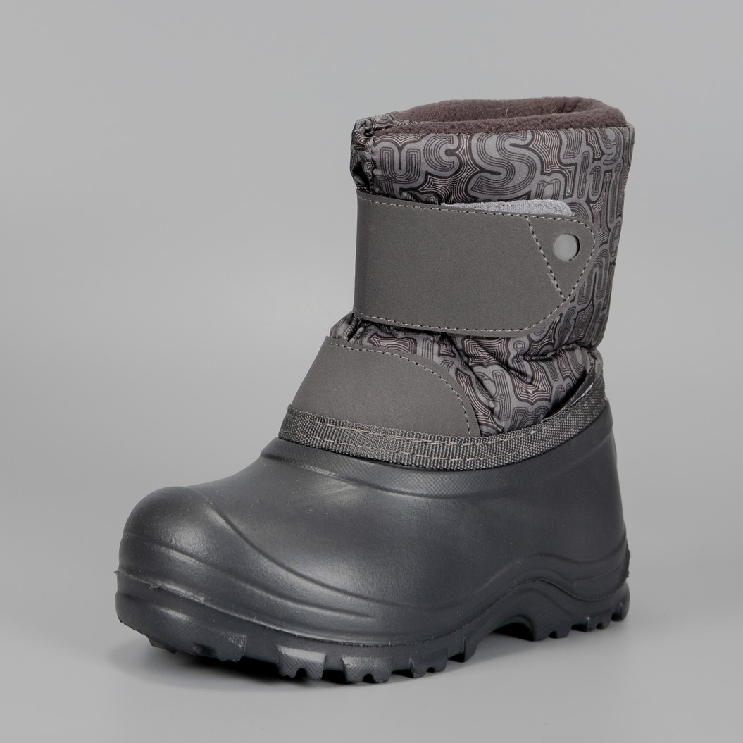 Сноубутсы Nordman Joy из ЭВА на липучке серые с серой подошвой - фото 3