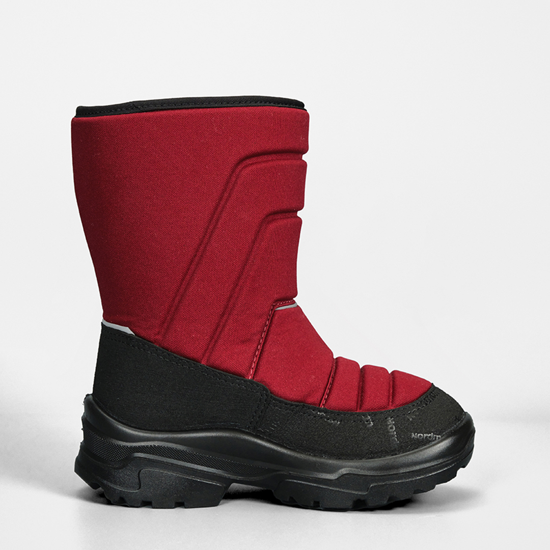 Зимние детские сапоги Nordman Lumi на липучке бордовые - фото 5