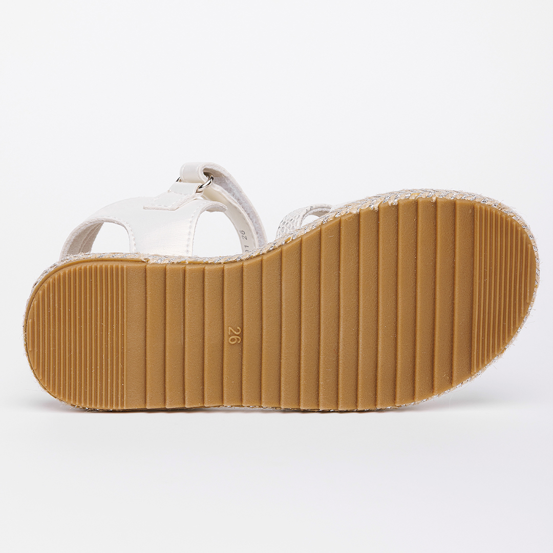 Детские летние босоножки Nordman белые с серебряным - фото 3