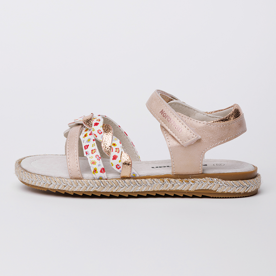 Детские летние босоножки Nordman золотистые - фото 2