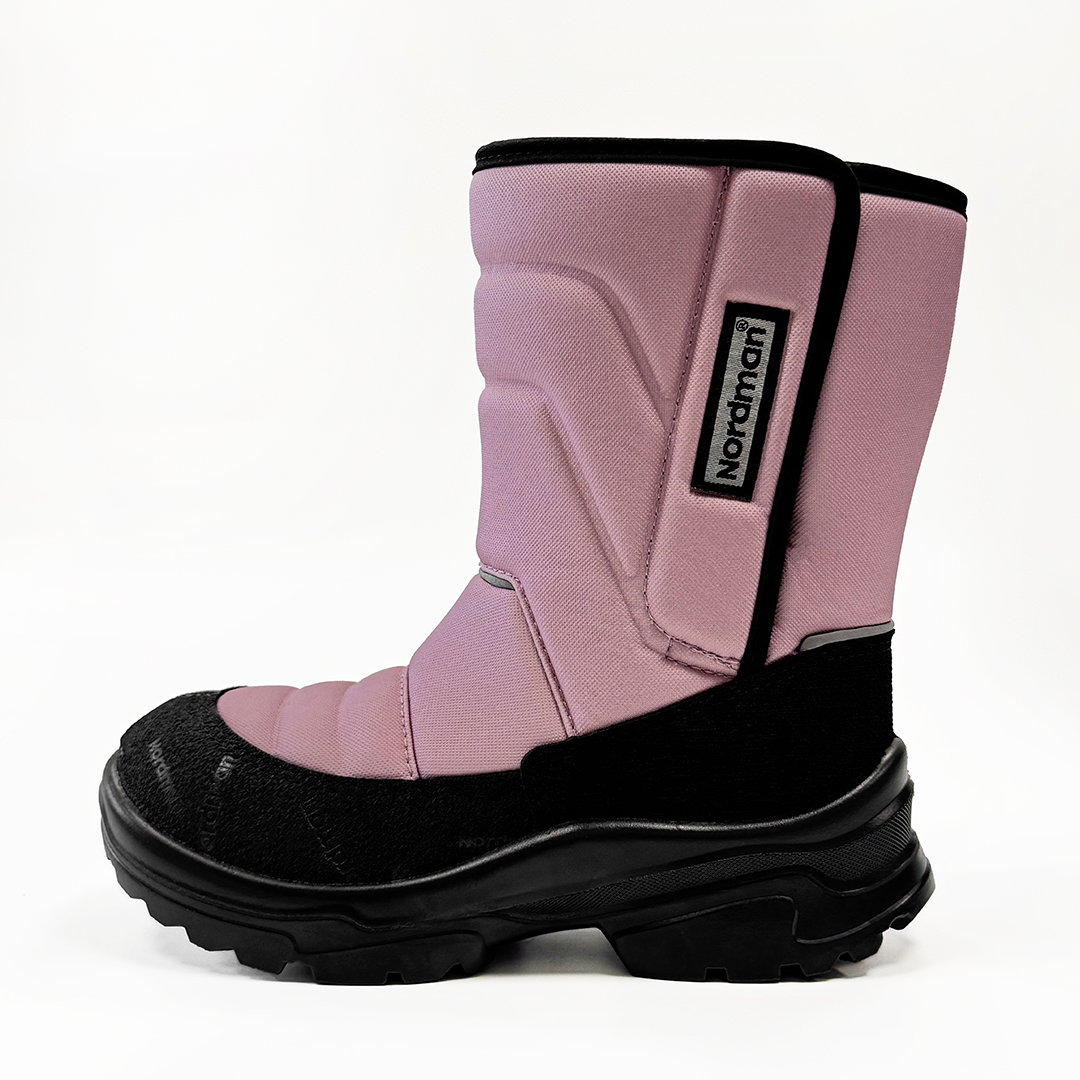 Зимние детские сапоги Nordman Lumi  на липучке светло-розовые - фото 4