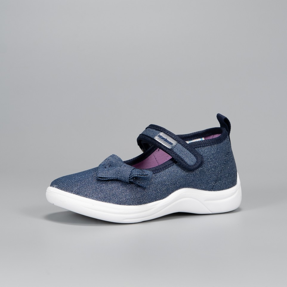 Тапочки детские Nordman Stars синий с блестками - фото 3