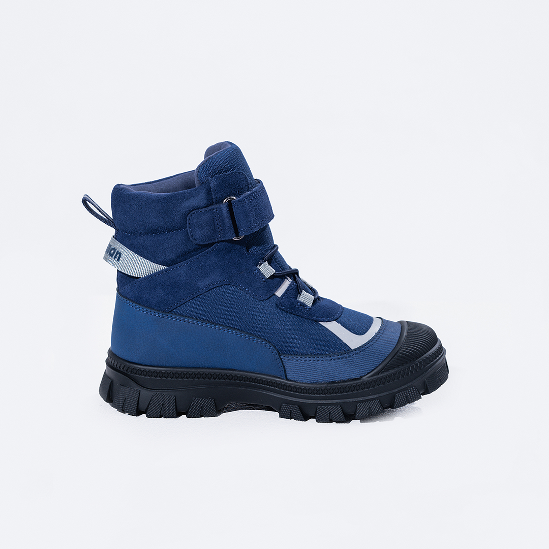 Ботинки Nordman зимние на липучке и шнурках цвет синий - фото 7