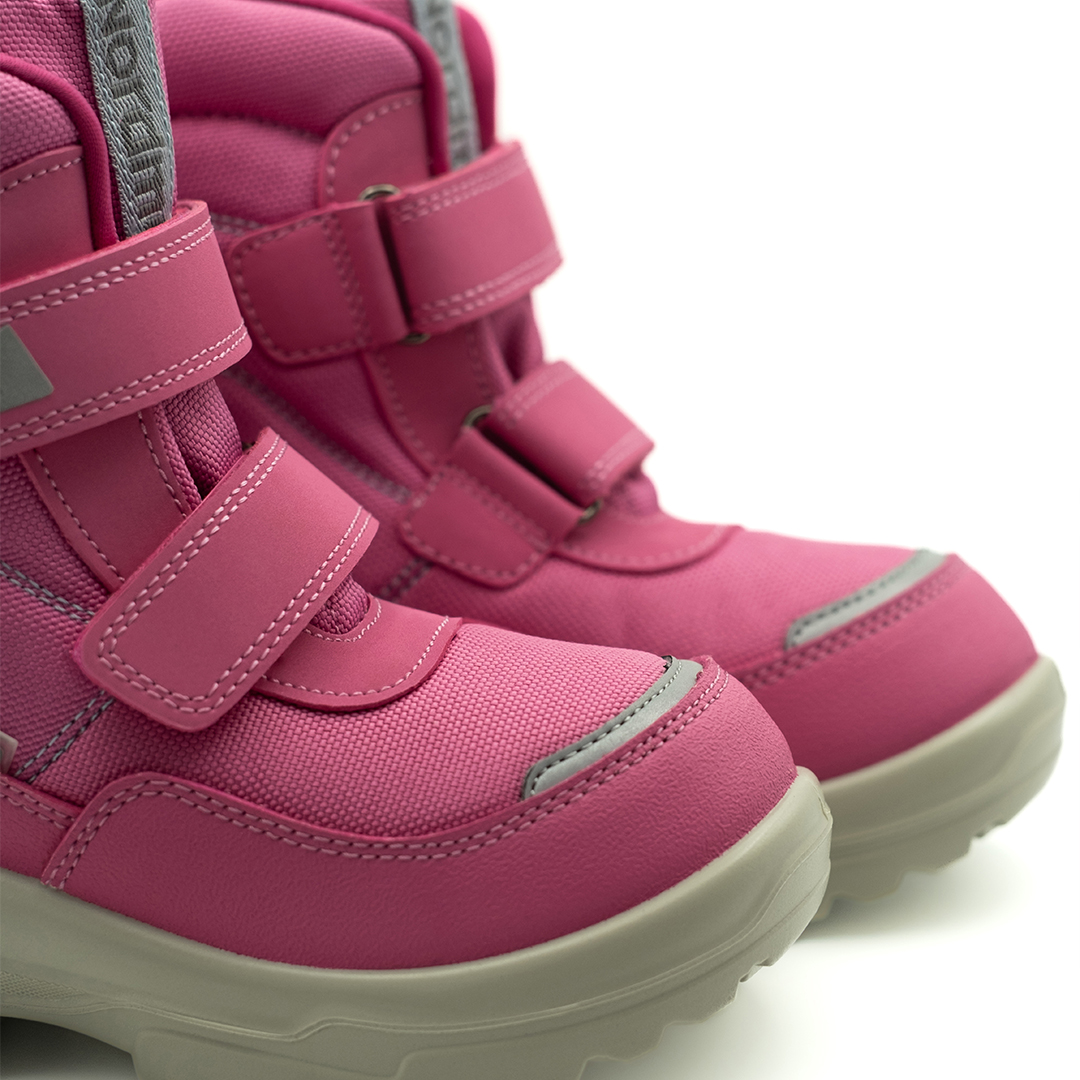 Детские зиммние ботинки Cosmo на двух липучках розовые - фото 4