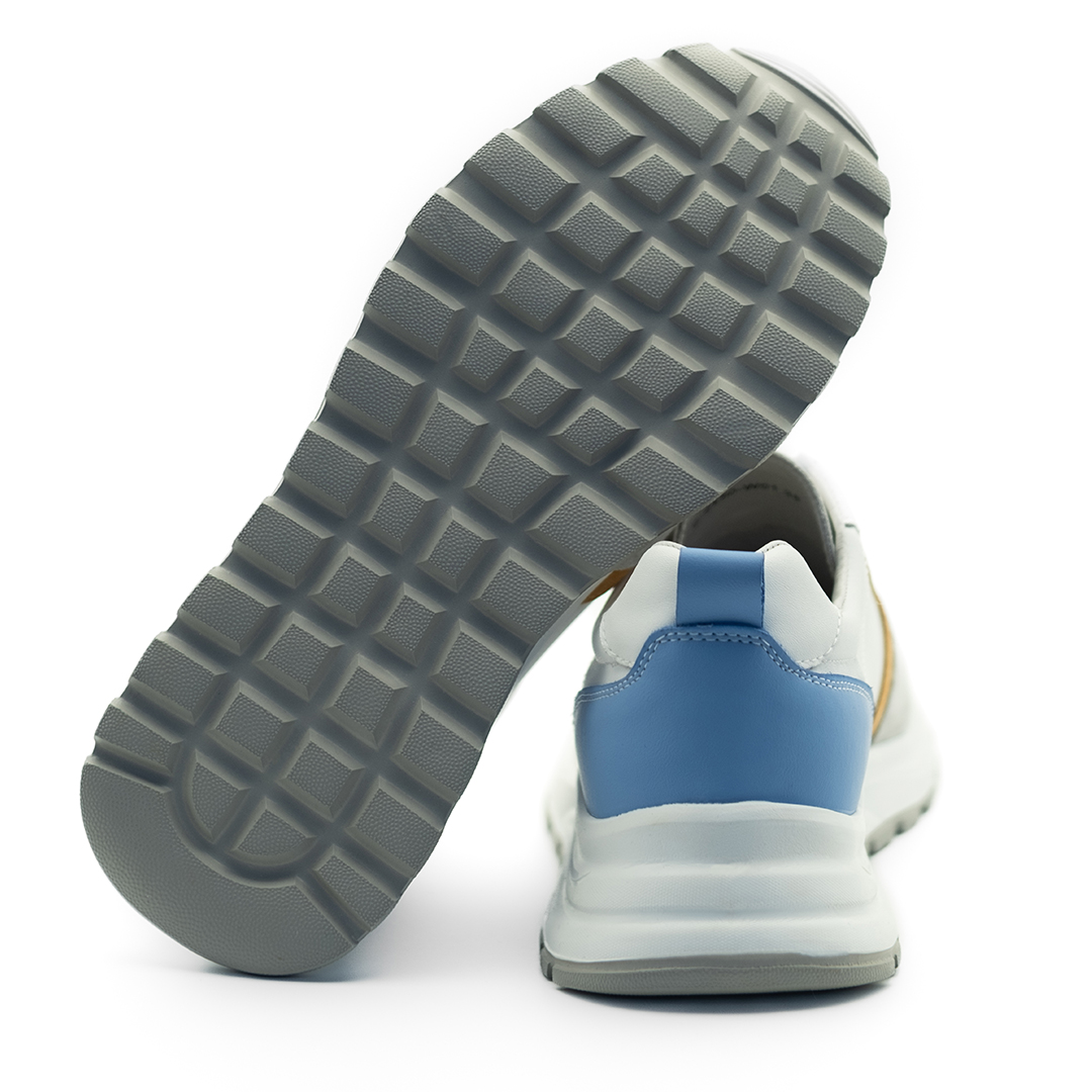 Кроссовки Nordman женские белые c серым - фото 4