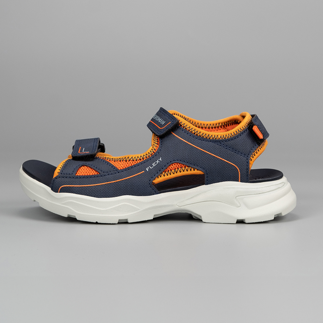 Детские летние сандалии оранжево-синие - фото 8