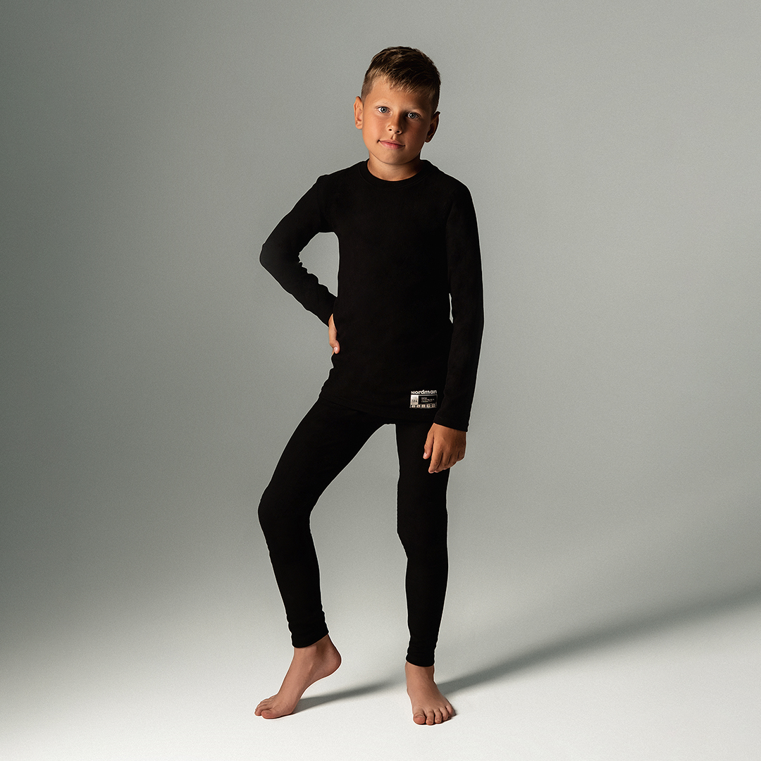 Термобелье Nordman  десткое  Active, цвет черный - фото 3