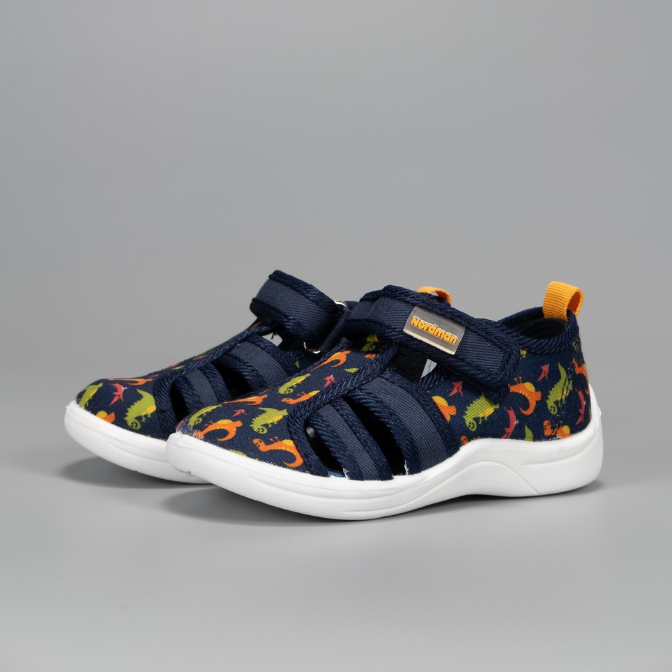 Тапочки детские Nordman Stars cиние с принтом - фото 2